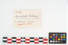 Etikett zu Keramikkegelhalsgefäß (NHMW-PRAE-003443)